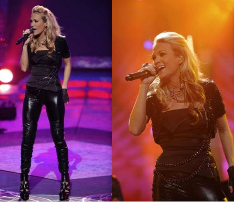Carrie Underwood Rocks Voom by Joy Han Sequin Bolero!