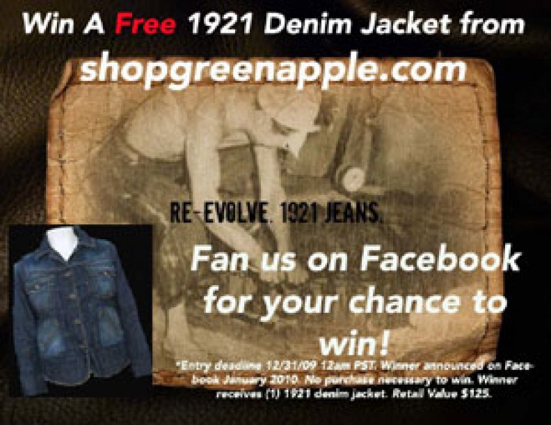 Win a 1921 Denim Jacket From ShopGreenApple.com!