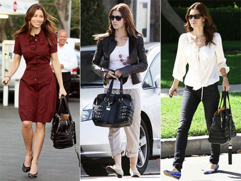 You asked for it! Please ID Jessica Biel's Favorite Bag!