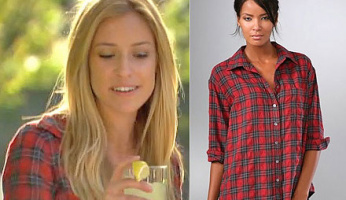 The Hill's Style! Kristin’s Elizabeth and James Plaid Lauren Shirt from The Hills 516!