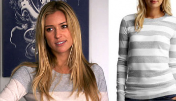 The Hill's Style! Please ID Kristin Cavallari's Pink and Grey Stripe Sweater from The Hills 516!
