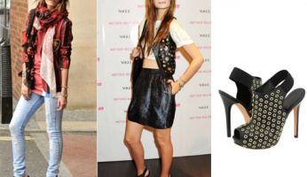 Mischa Barton Loves her Alexander McQueen Studded Platform Booties!