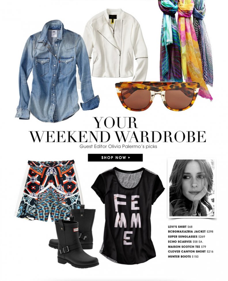 Guest Editor Olivia Palermo Picks Outfits For The Perfect Weekend