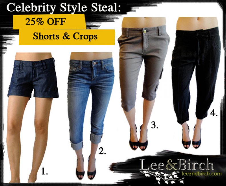 Celebrity Style Steal: 25% Off Shorts and Cropped Pants