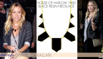 We Love The House of Harlow 1960 Necklace with Black Resin