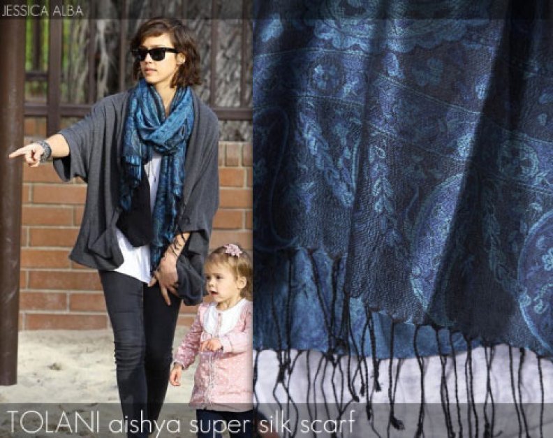 Jessica Alba Style....Tolani Aishya Super Silk Scarf