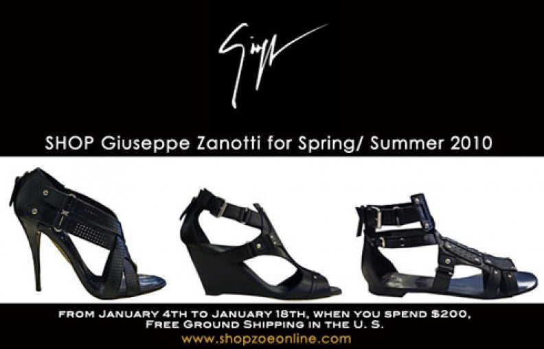 Giuseppe Zanotti at Zoe!