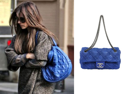 Sartorialist Chanel Cobalt Blue Flap Bag Street Style