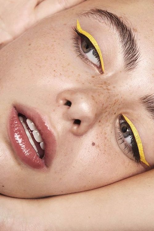 yellow eyeliner